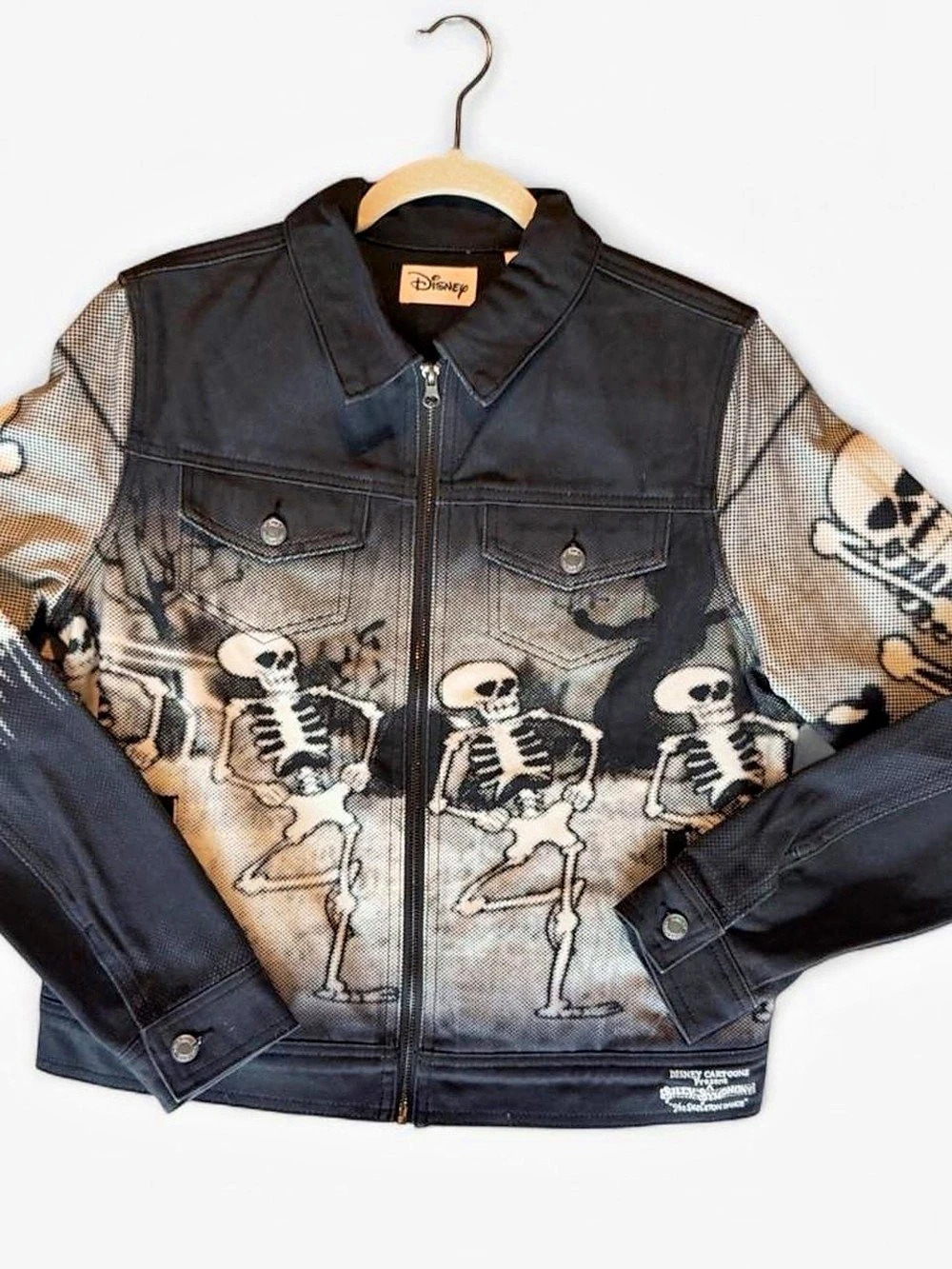 Disney Skeleton Print Denim Jacket